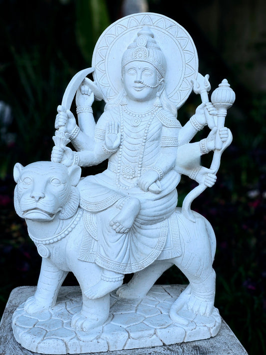 Resin Durga 62cm - Whitewash