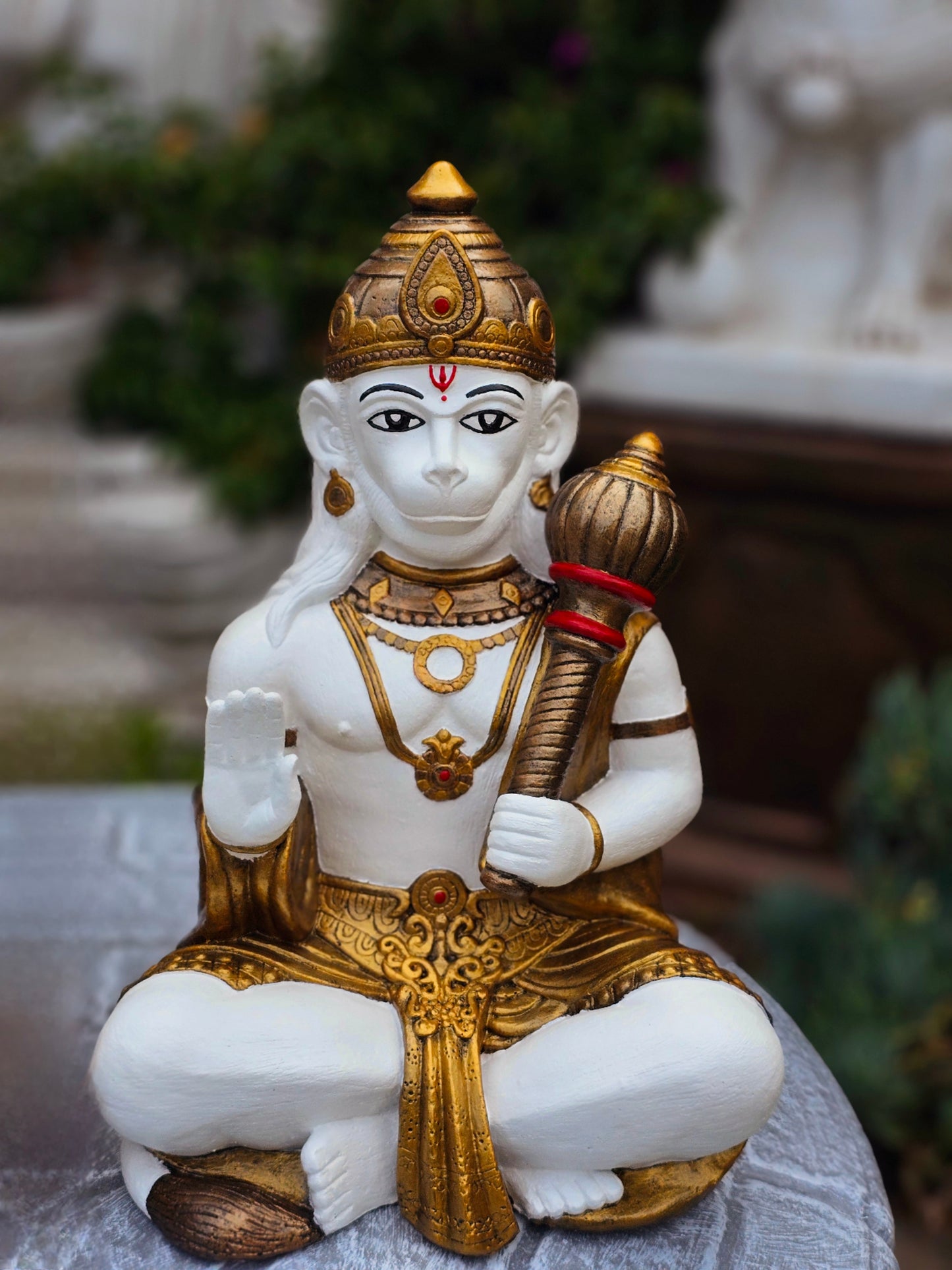 Resin Hanuman 42cm - White Body