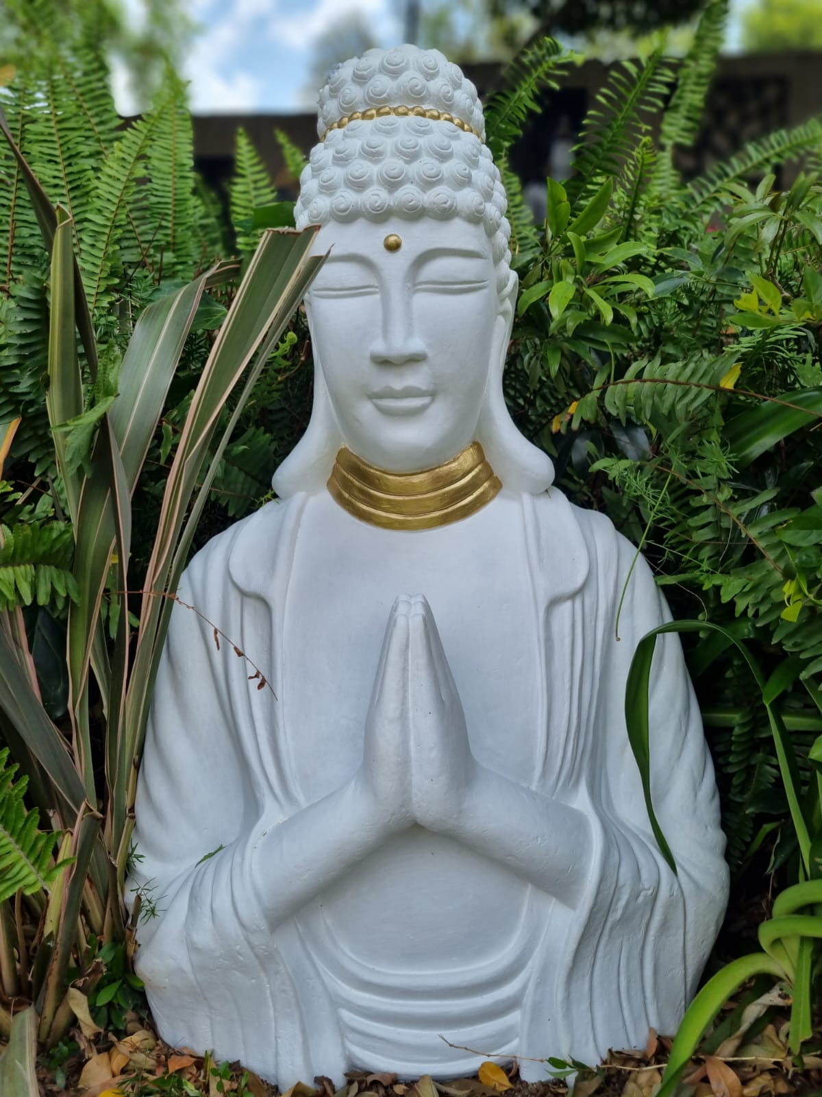 Concrete Large Torso Praying Buddha 88cm