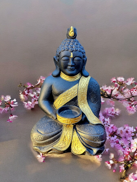 Concrete 26cm Tea Candle Buddha