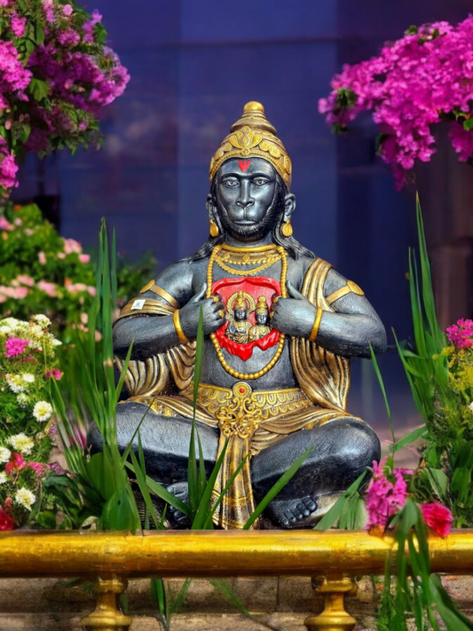 Resin Hanuman Open Chest with Ram and Sita 75cm