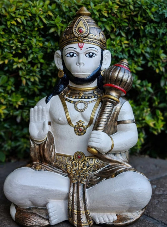Concrete Hanuman 42cm - Cream Body