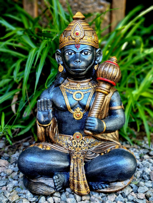 Concrete Hanuman 42cm - Silver Body