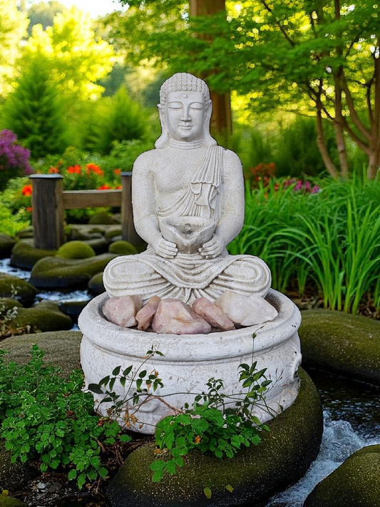Concrete 60cm Buddha Flat Base Waterfeature