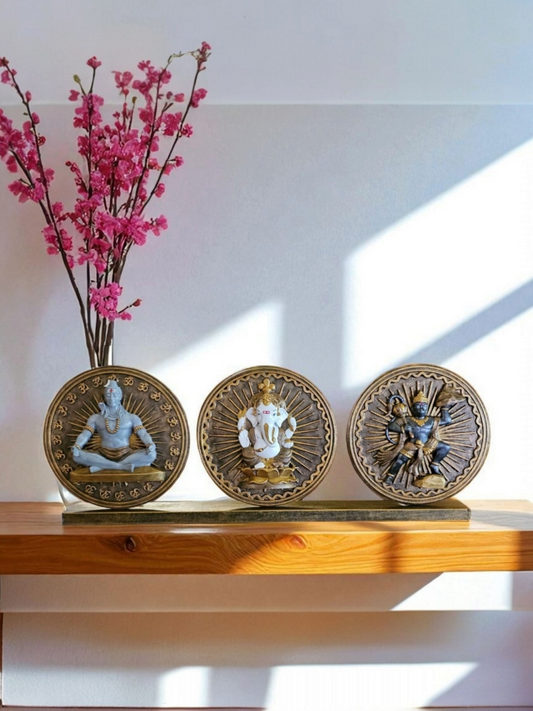 Ganesha,Shiva,and Hanuman On Stand