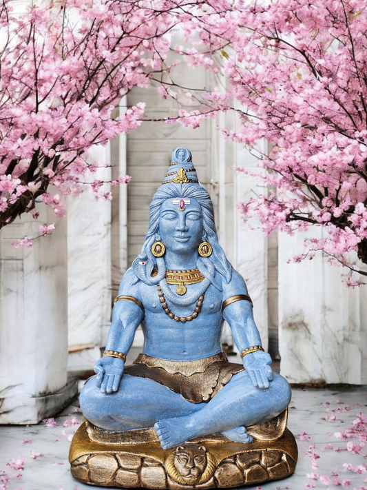 Concrete Shiva Meditating 62cm