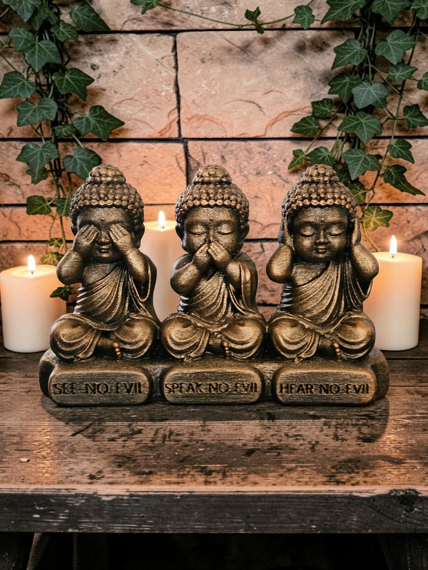10cm Baby Buddha's - See No,Speak No,Hear No Evil