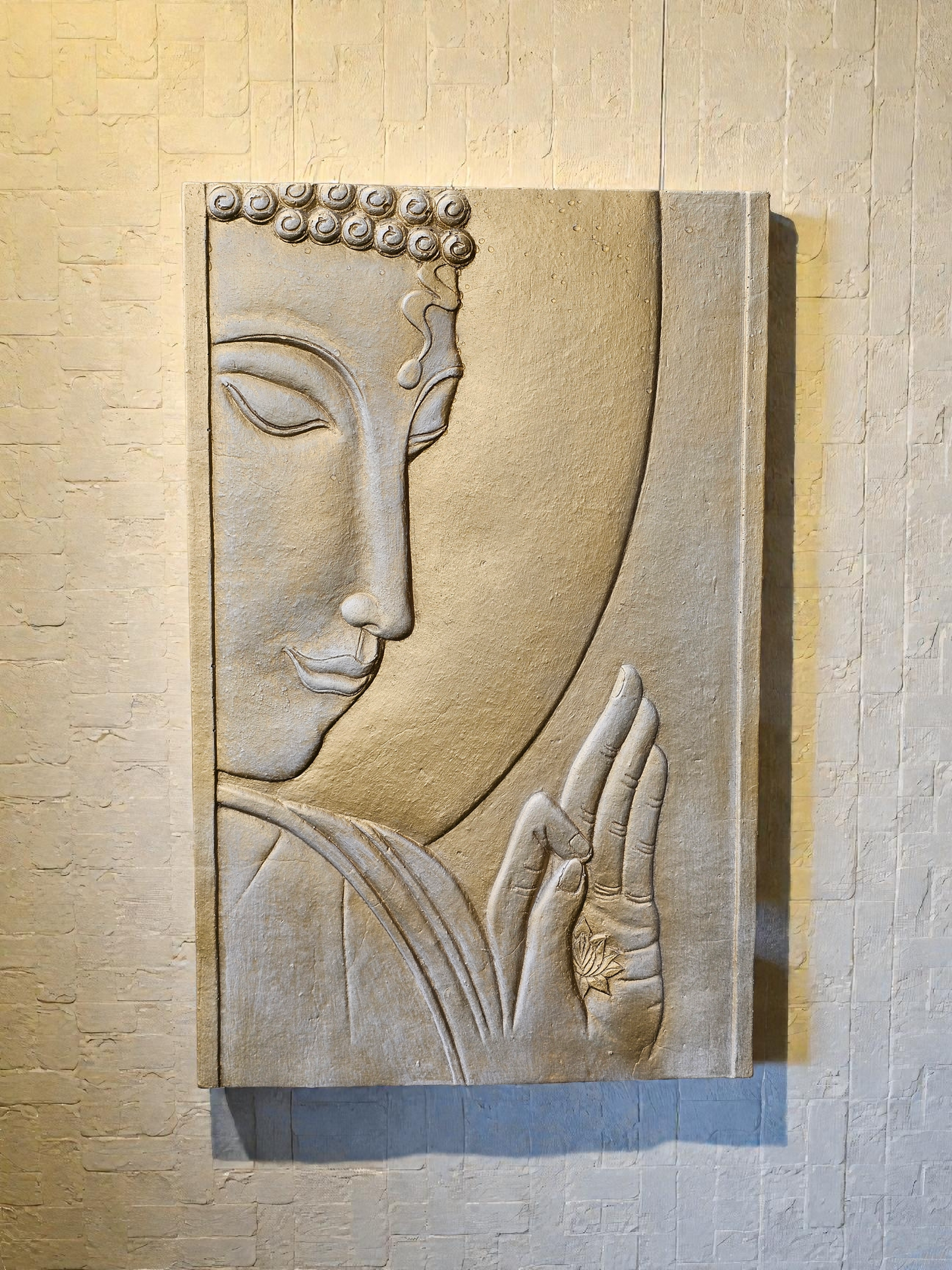 Buddha Wall Plaque 55cm - Gold