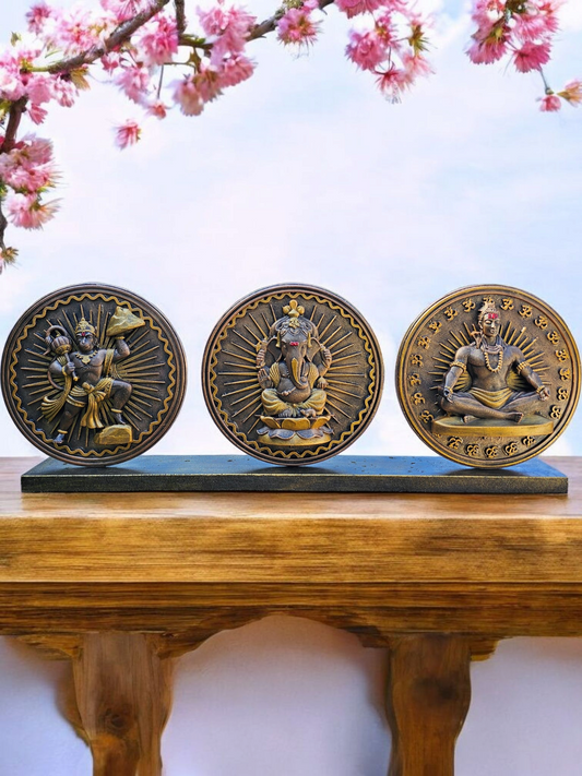 Ganesha,Shiva,and Hanuman On Stand