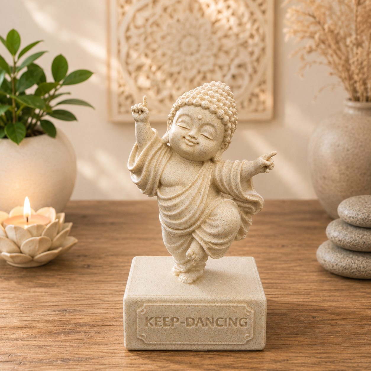 10cm Cute Baby Buddha - Keep Dancing
