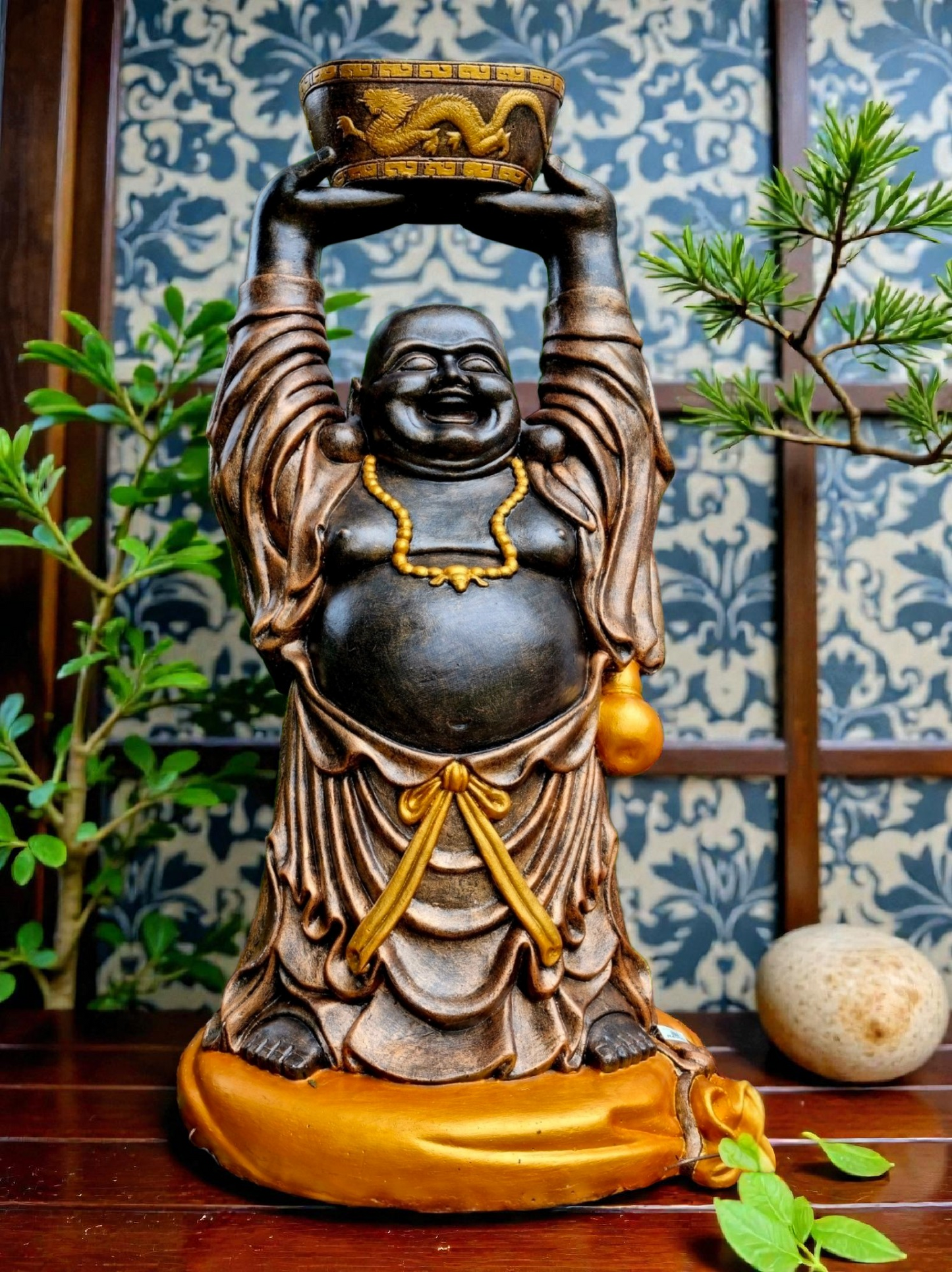 Resin Fat Laughing Buddha 1m