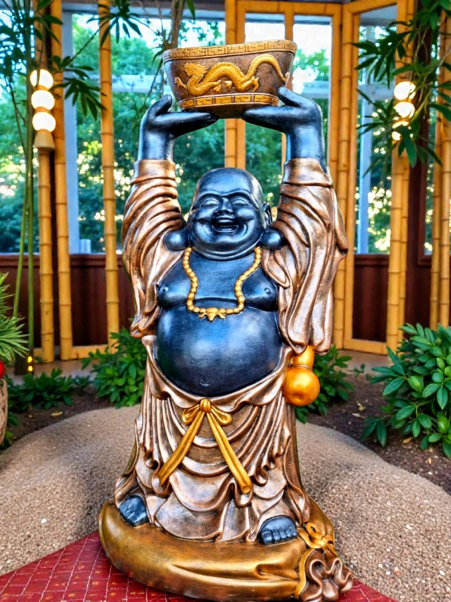Resin Fat Laughing Buddha 1m