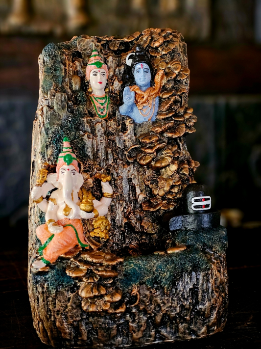 Shiva / Parvati/ Ganesha Backflow Incense Burner 29cm