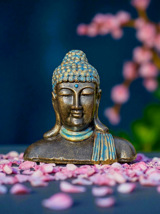 Concrete Buddha Head Shoulders 35cm