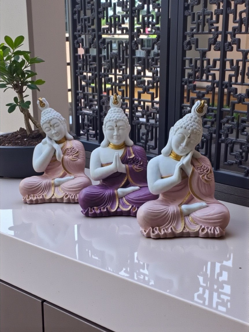 Resin 42cm Buddha Trio