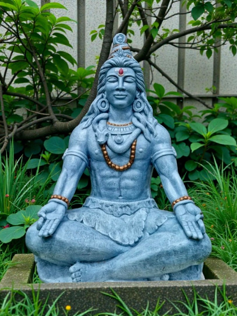 Concrete Large 71cm Meditating Shiva