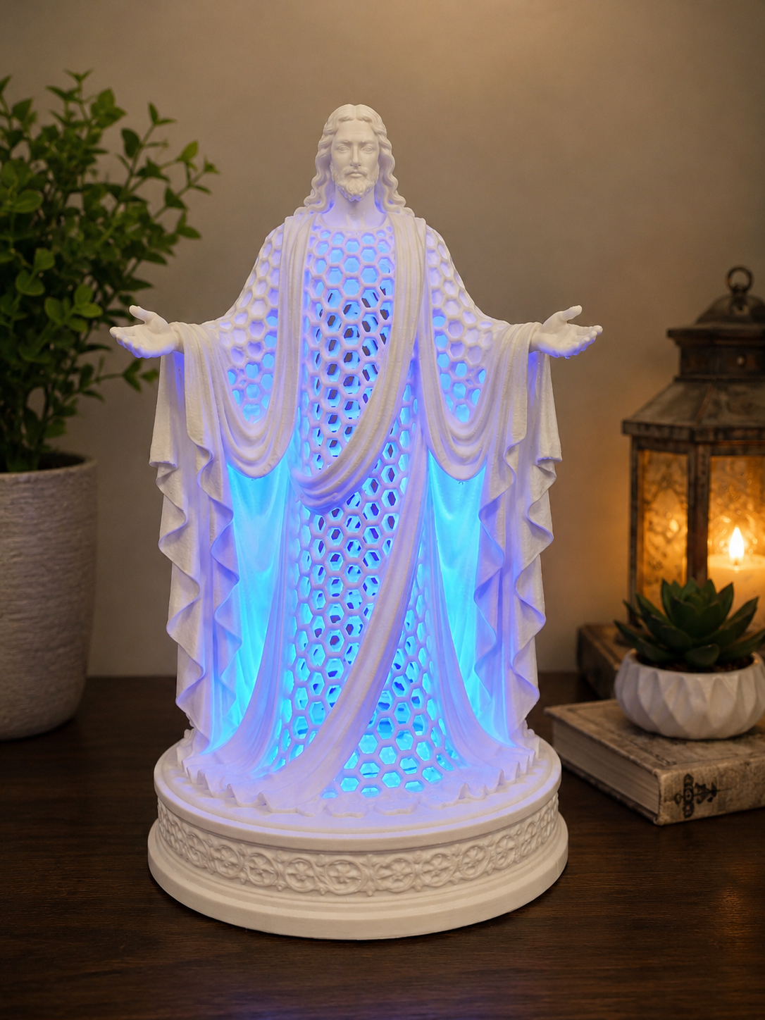 25cm Jesus Voronoi Style With LED Light