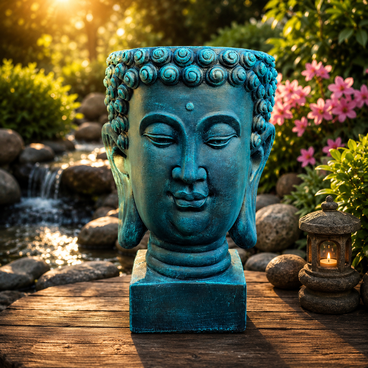 Concrete Buddha Head Planter 55cm