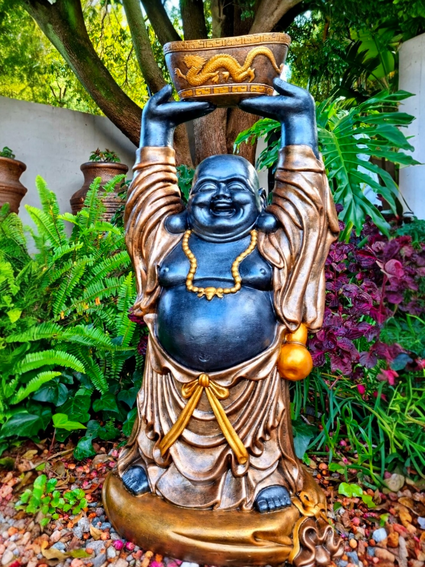 Concrete 1m Fat Laughing Buddha