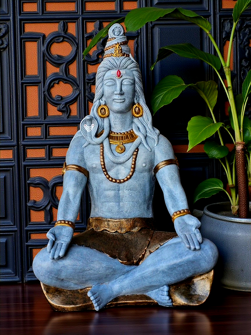 Resin Shiva Meditating Large 1m