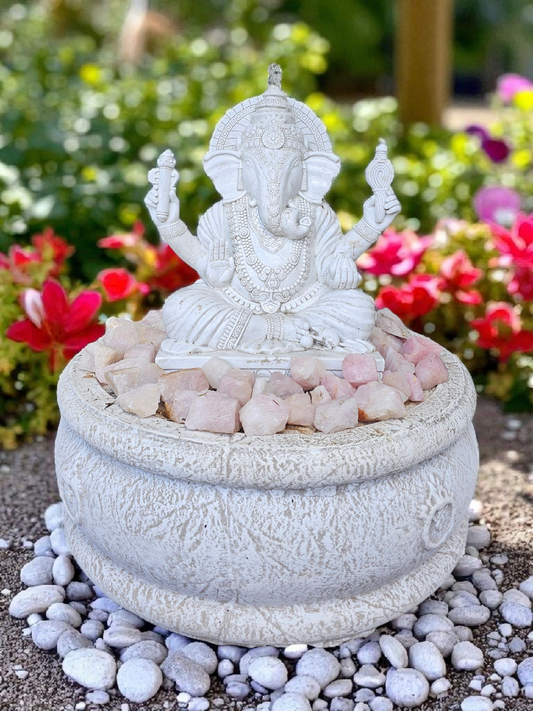 Concrete 62cm Ganesha + Flat Base Water Feature