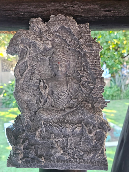 Buddha Tree Cove Plaque Wall Hanging 29cm