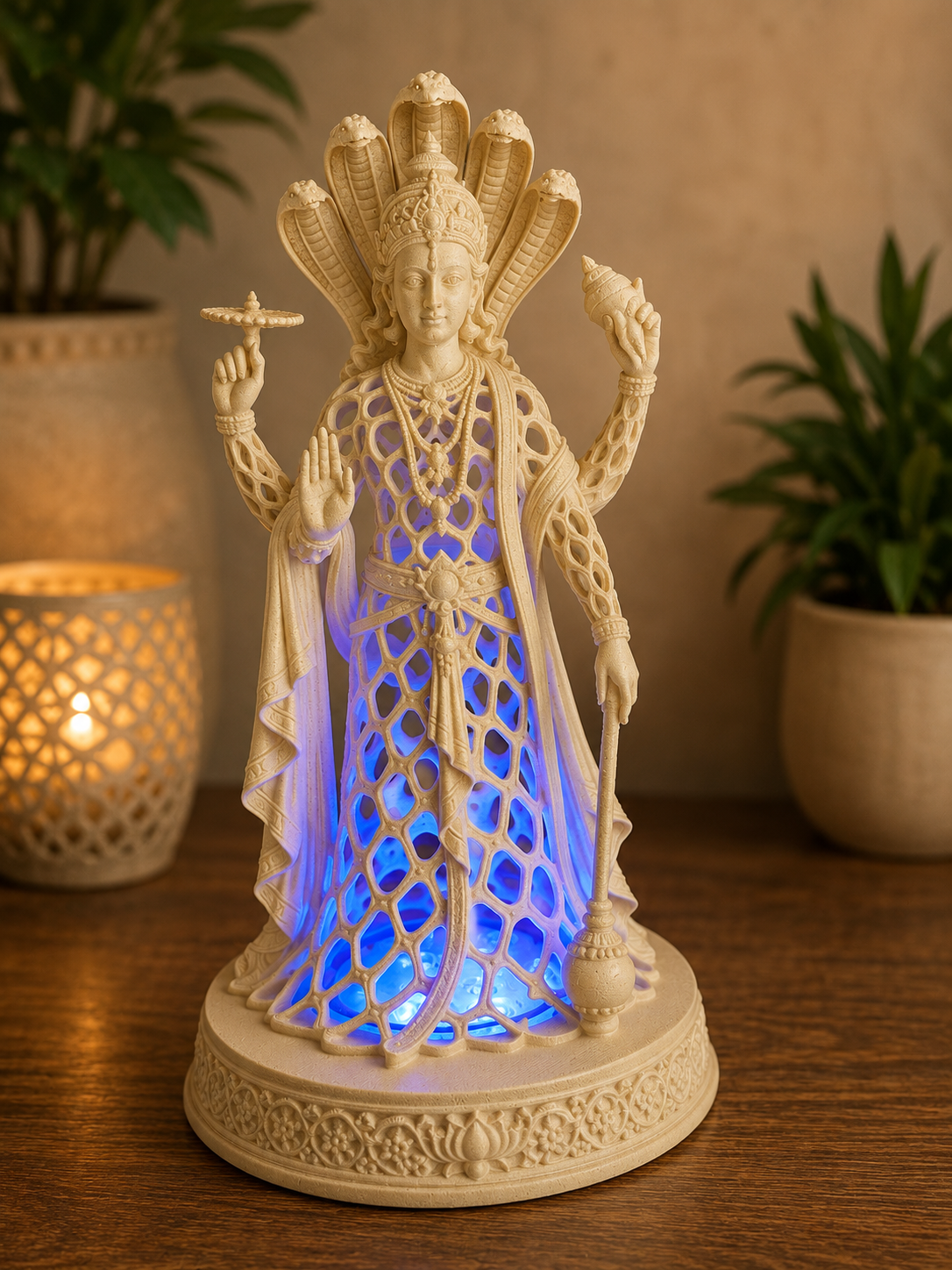 25cm Vishnu Voronoi Style With LED Light