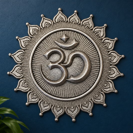 60cm Hindi Om Wall Plaque - Round