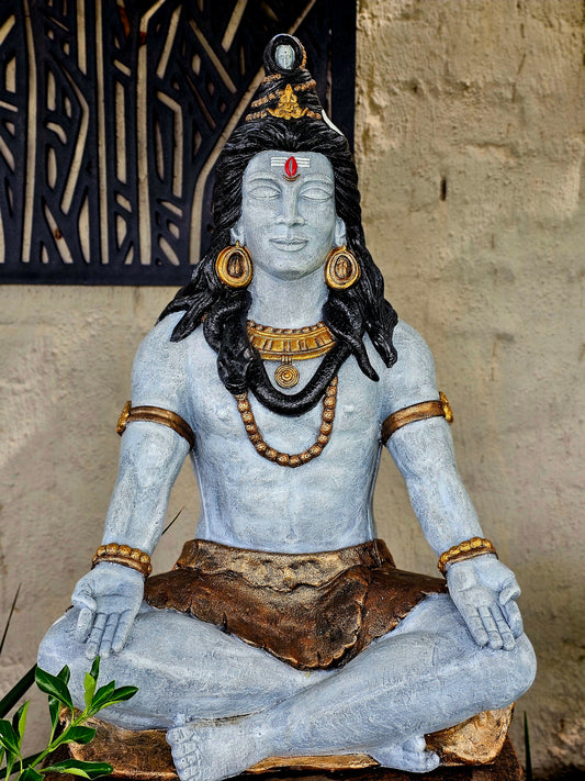 Resin Shiva Meditating Large 71cm