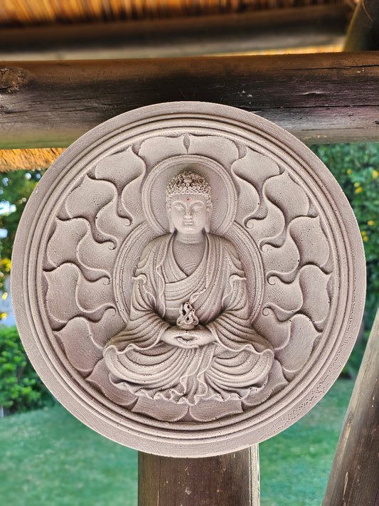 Round Buddha Plaque Wall Hanging