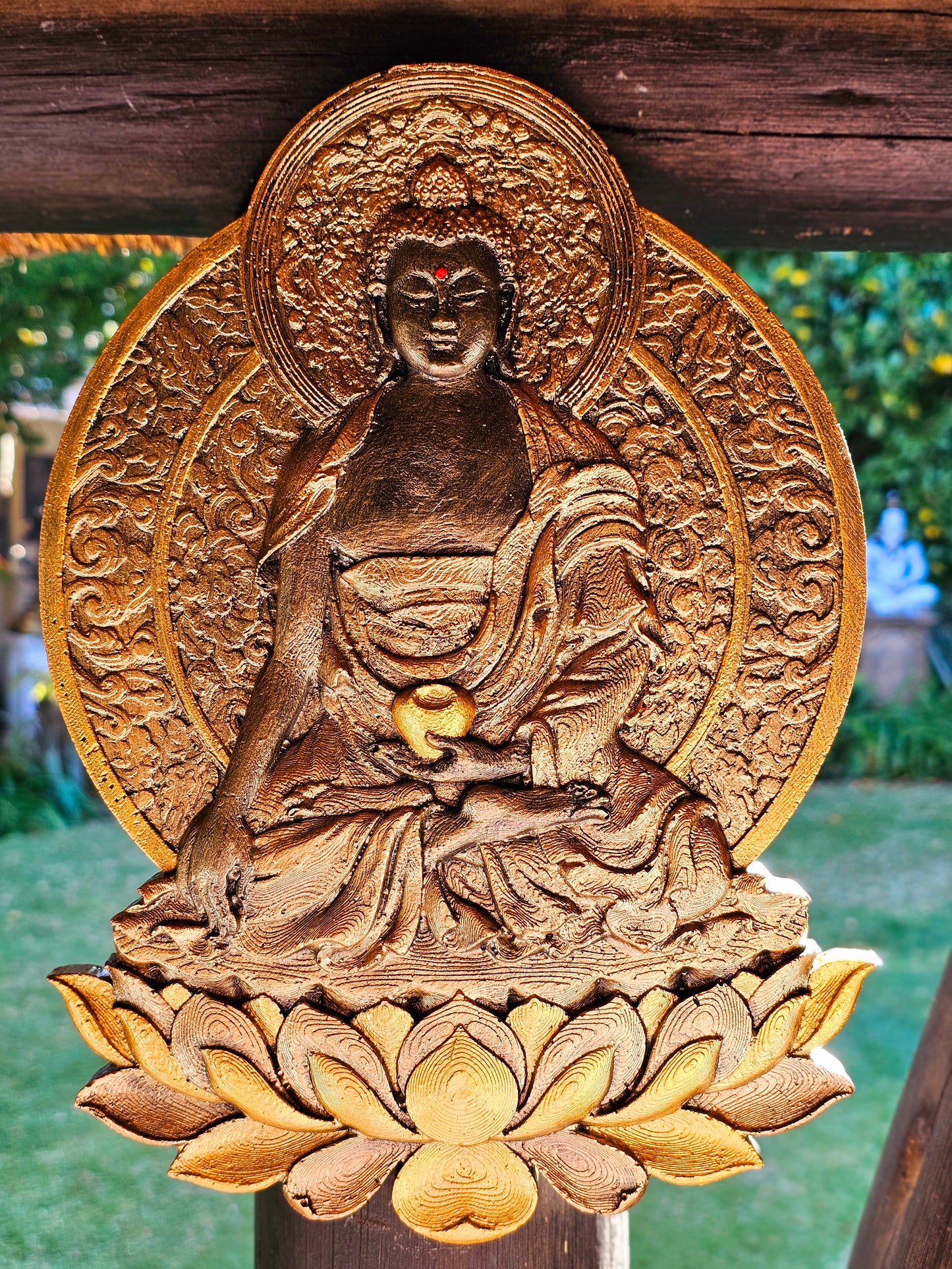 Buddha Lotus Plaque Wall Hanging