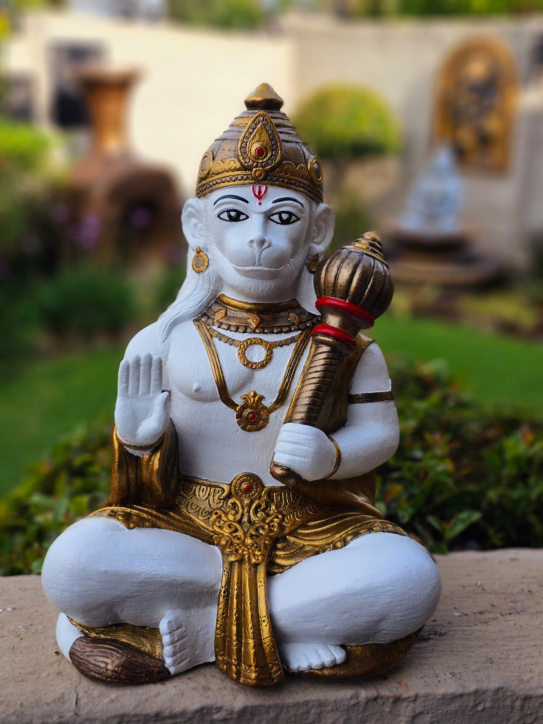 Concrete Hanuman 42cm - White Body – DDP Online Shopping