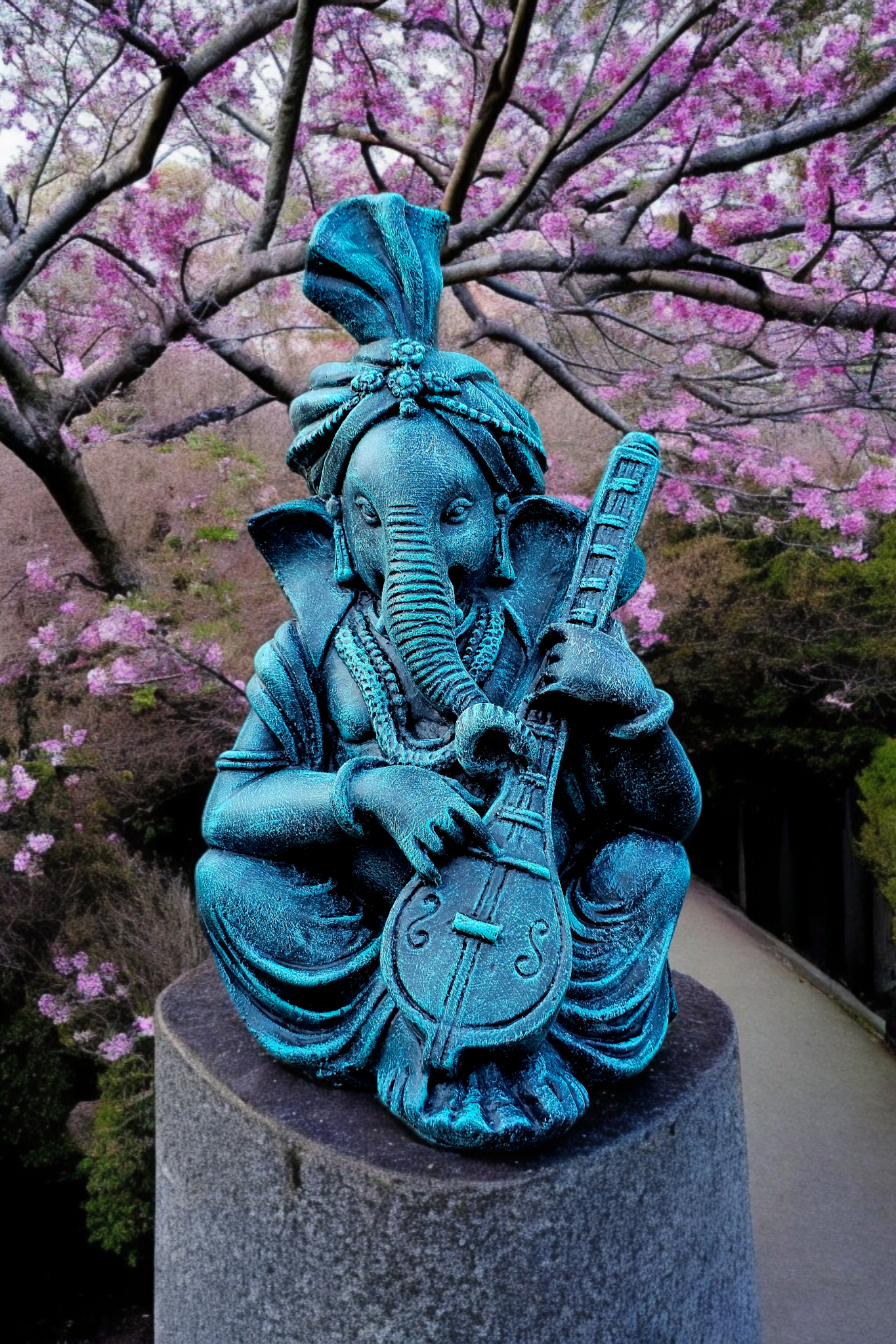 Musical Sitar Ganesha 35cm