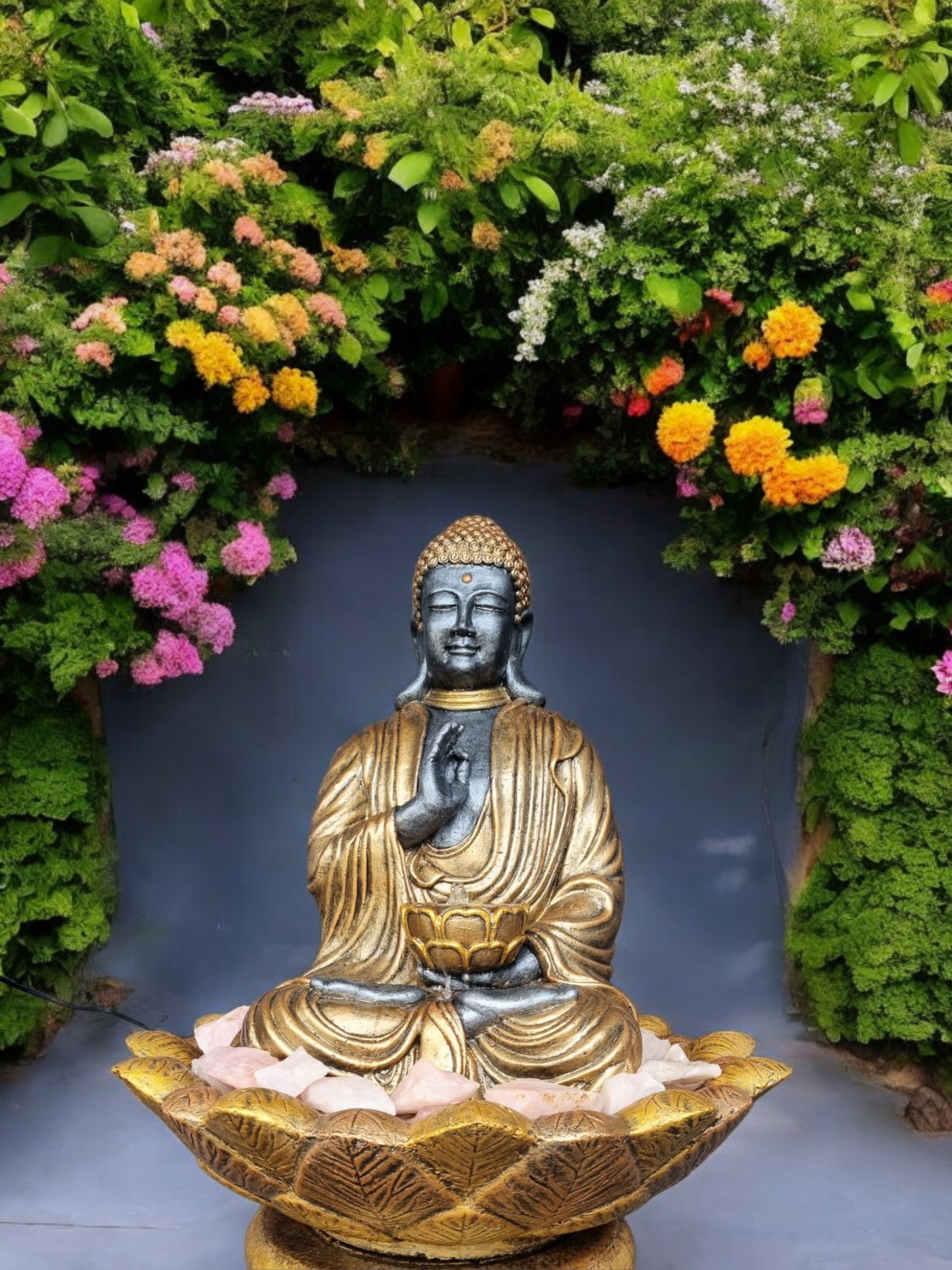 Concrete 73cm Teaching Buddha Water Feature