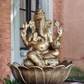 Concrete 80cm Ganesha in Large Lotus Bowl Water Feature