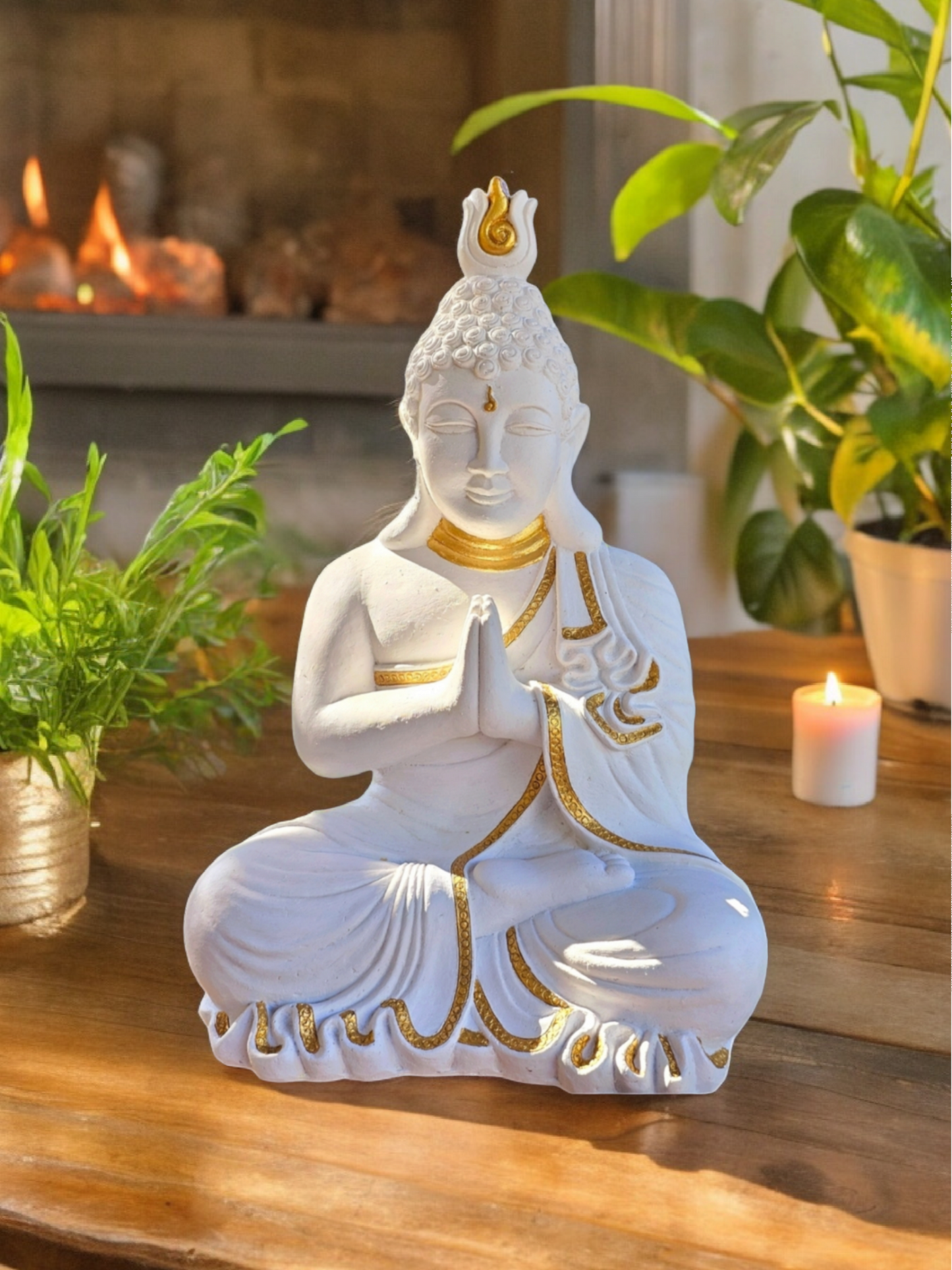 Resin 42cm Praying Buddha