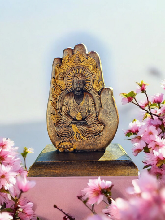 Buddha Hand Plaque On Stand 33cm