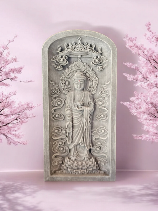 Standing Buddha Plaque 28cm