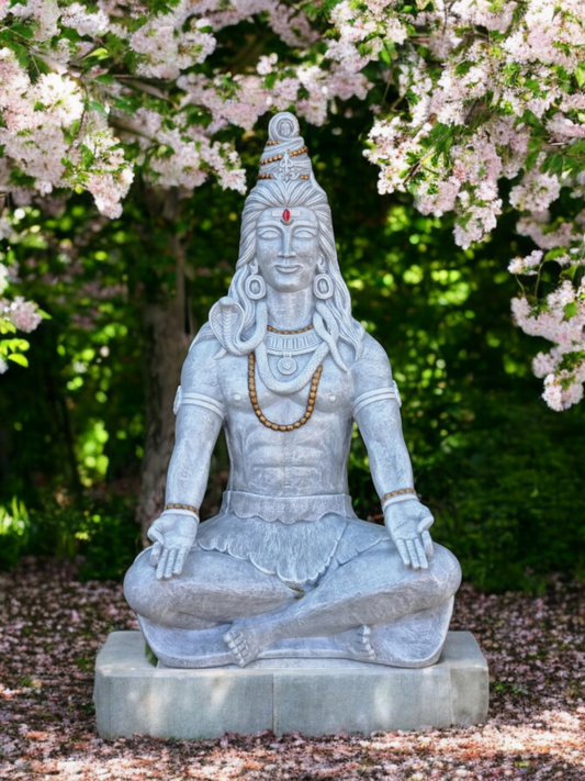 Concrete Large Meditating 1m Shiva