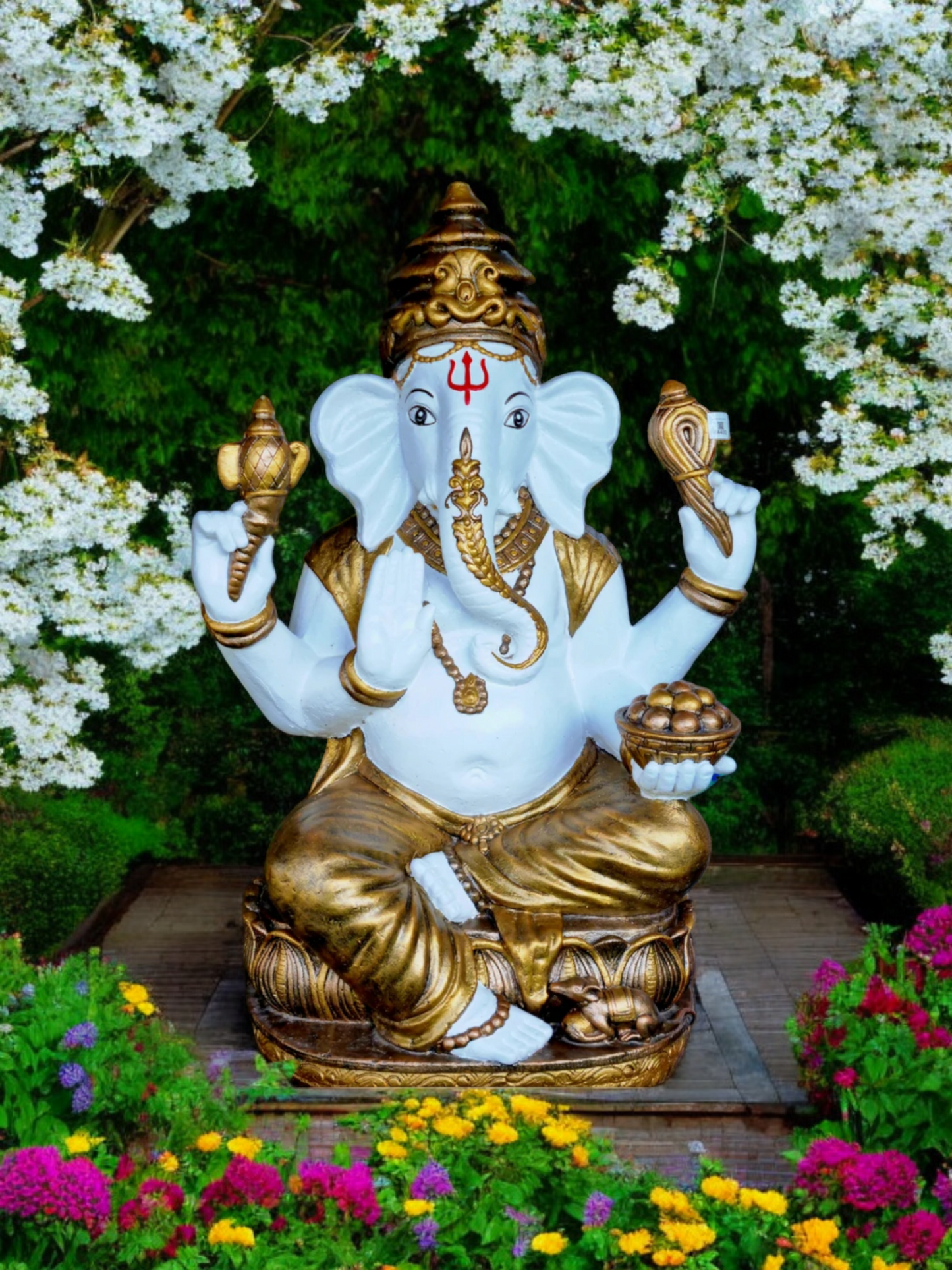 Concrete Large 80cm Ganesha