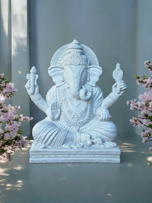 Concrete Ganesha Curl Trunk 62cm