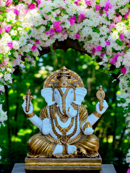 Resin Ganesha Curl Trunk 62cm