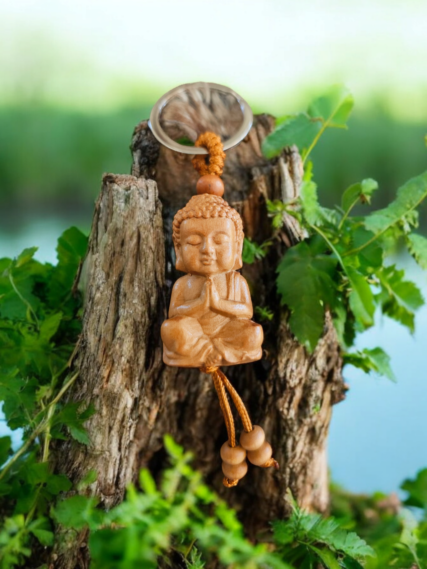 Key Chain Wooden Buddha