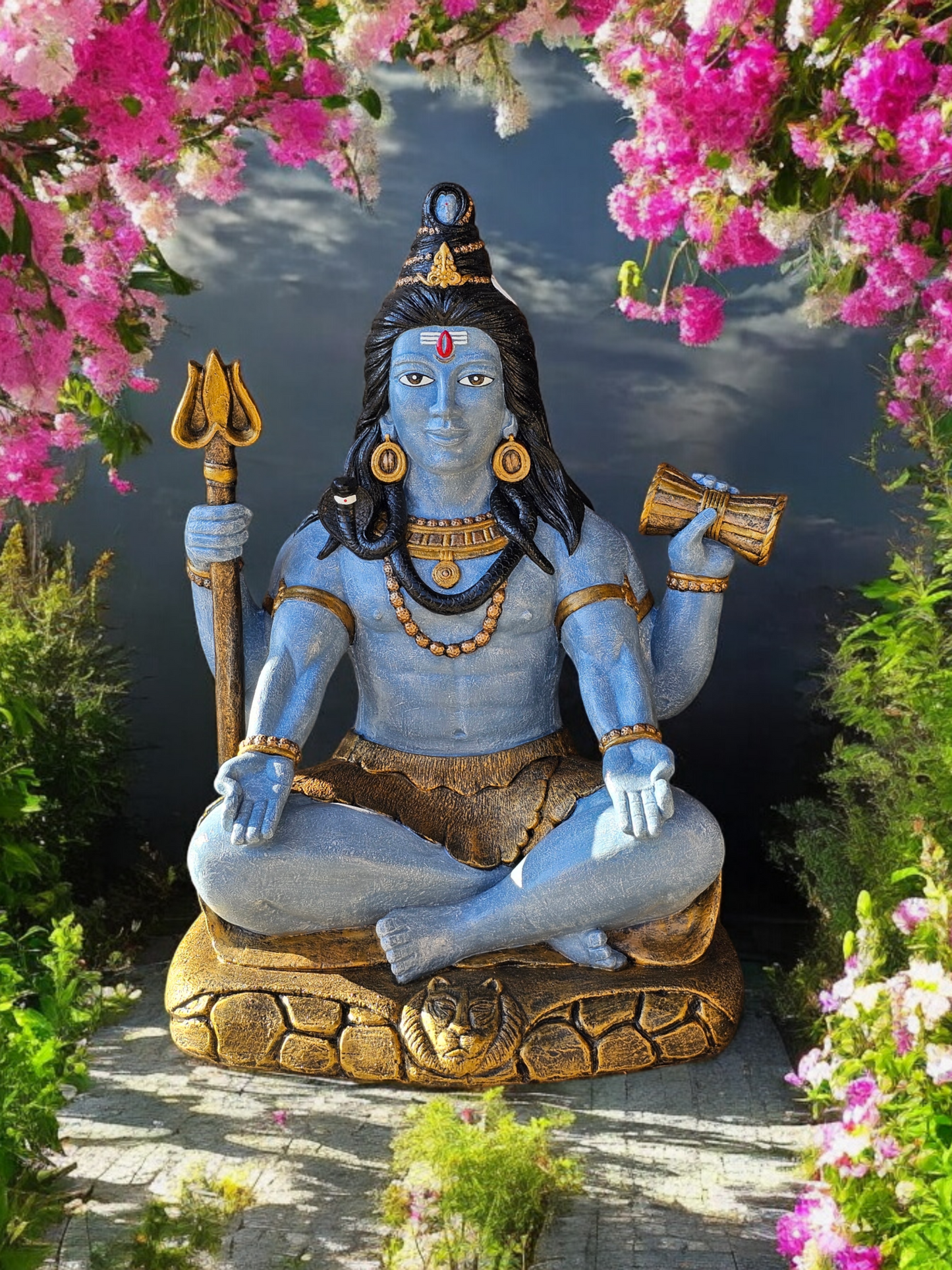 Resin Shiva Four Arms 62cm - Open Eyes