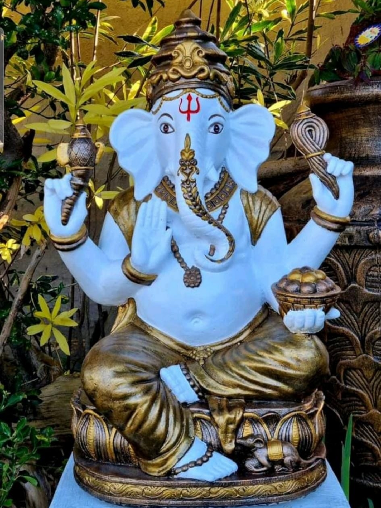 Concrete Large 80cm Ganesha