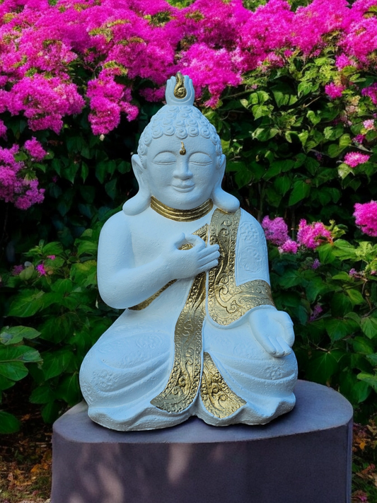 Concrete 26cm Heart Chakra Buddha