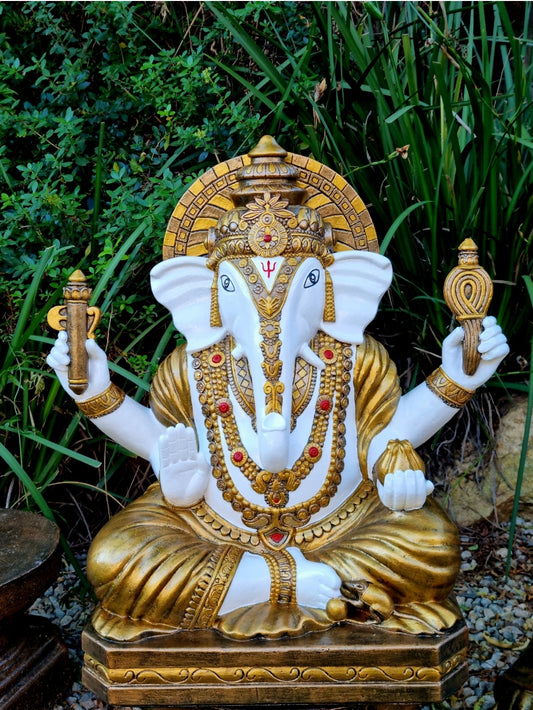 Resin Ganesha Upwards Trunk 62cm