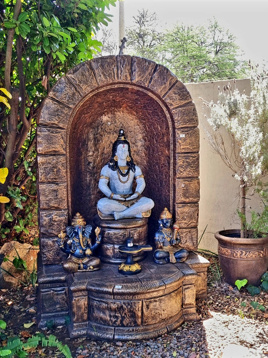 Arch and Base with a Resin 71cm Shiva , 42cm Ganesha , 42cm Hanuman , Shiva Lingam