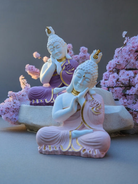 Concrete 42cm Buddha Pair - Only 1 set available