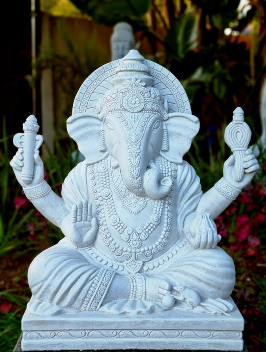 Concrete Ganesha Curl Trunk 62cm